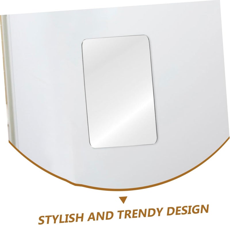 12pcs Acrylic Flexible Mirror Sheets Self-Adhesive Non Wall Stickers for Bedroom Bathroom Living Room Decor Easy Installation Versatile Decorative Mirrors - Image 3