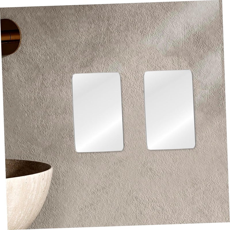 12pcs Acrylic Flexible Mirror Sheets Self-Adhesive Non Wall Stickers for Bedroom Bathroom Living Room Decor Easy Installation Versatile Decorative Mirrors - Image 4