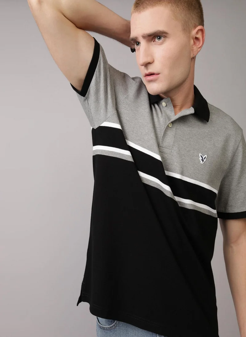 American Eagle AE Striped Polo Shirt