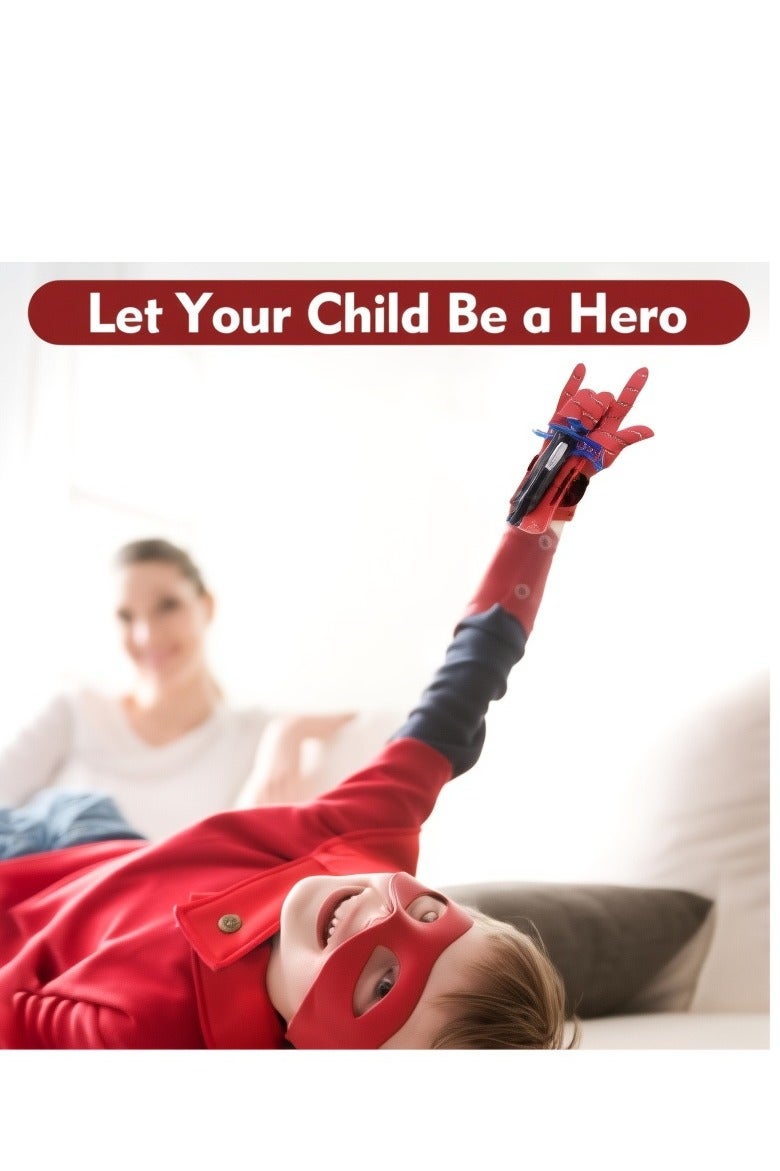 FLYHSO Spider Man Mask，Spider Man launcher, superhero wrist launcher, role-playing toys，Six piece set - Image 5