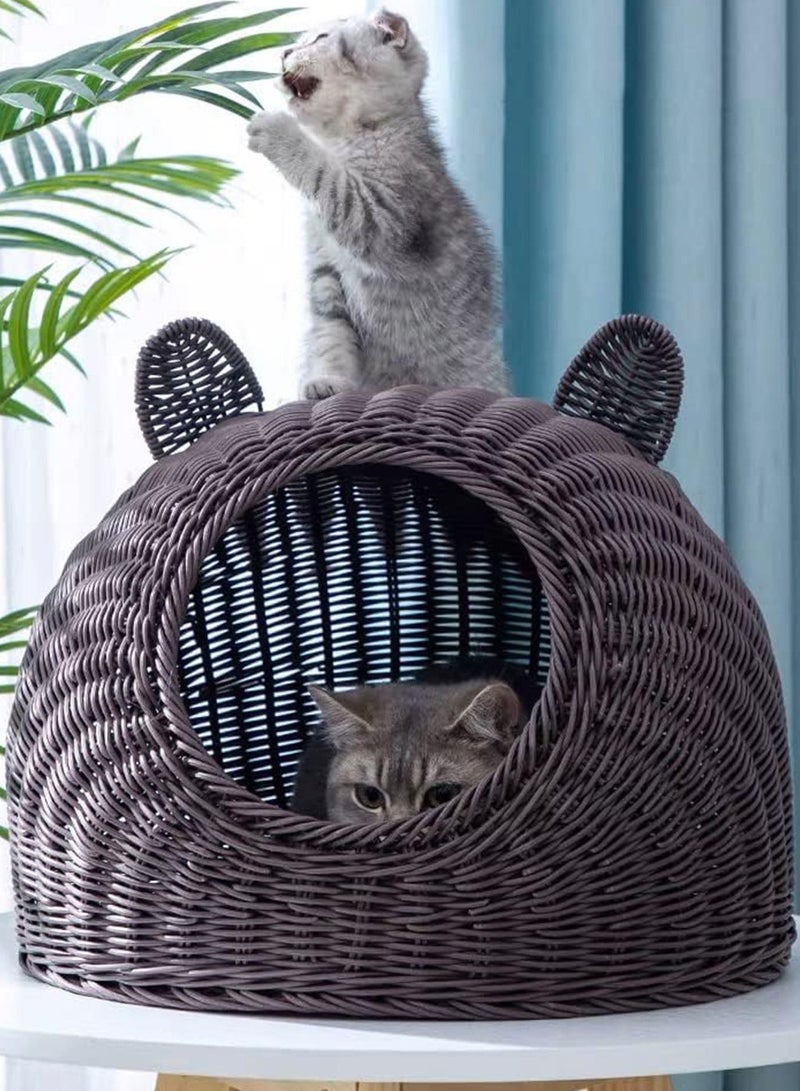 MONOGUE Cat House With Cushion Covered Modern Cute Cat Bed All Season Cats Bed Simple Breathable Pet Nest - Image 4