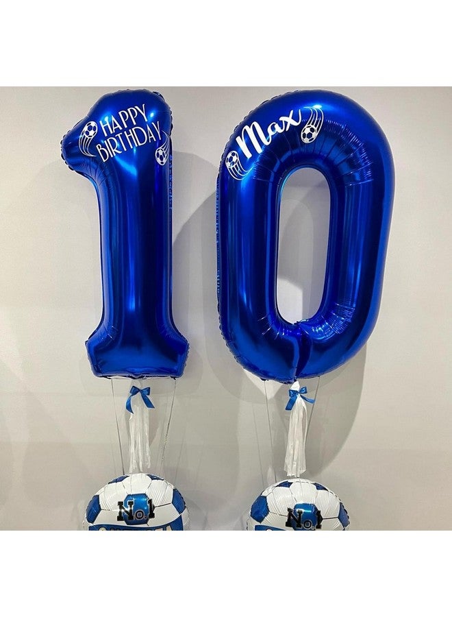 BBPOOL بالونات أرقام زرقاء بحرية 10، بالونات عيد ميلاد كبيرة من الفويل مايلا 40 بوصة باللون الأزرق الداكن للذكرى العاشرة، بالونات رقم 10 لتزيين حفلات عيد الميلاد والذكرى السنوية - Image 5