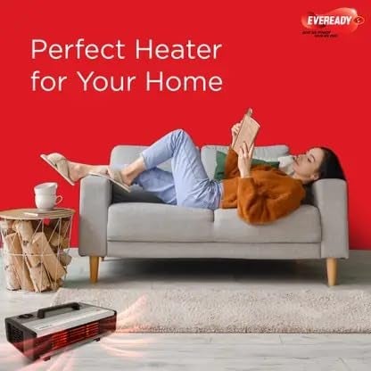 Eveready Thermaflo Convector 2000W 2UP Room Heater with Adjustable Thermostat, Dual Heat Settings, Fast Heating & Thermal Cut-Off Protection for Home & Office - Image 5