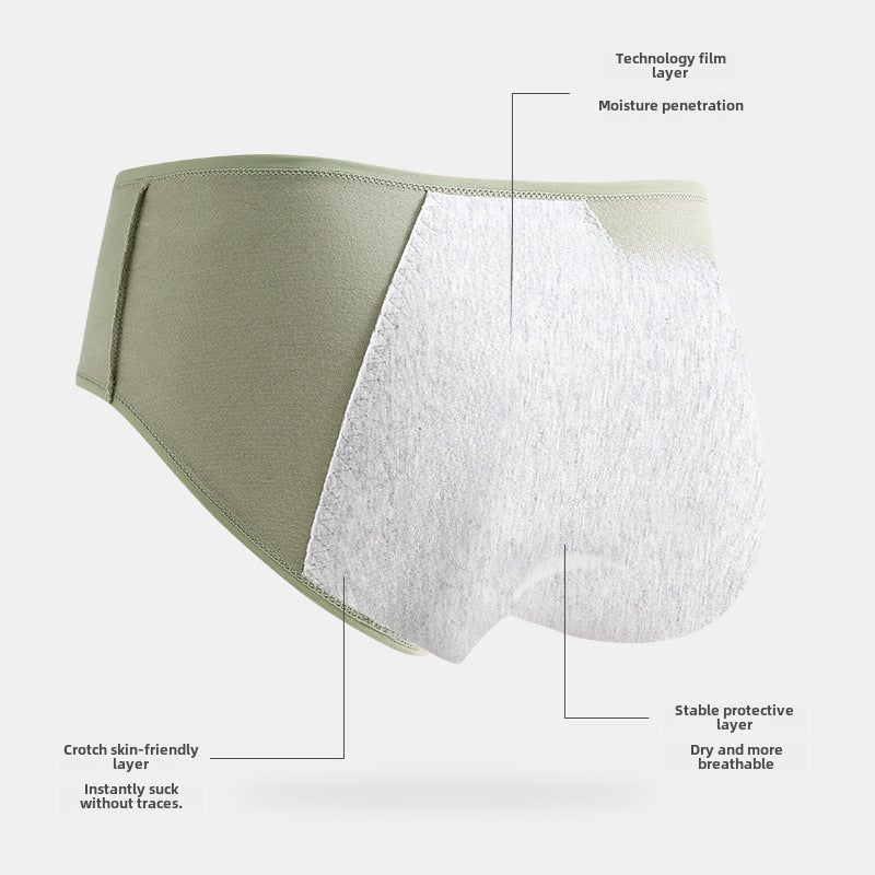 Cotton Antibacterial Leakproof Womens Period Panties Black - Image 5