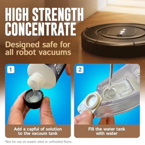 Samorillo Robot Vacuum Floor Cleaning Concentrate for Mops - 75+ Refills Per Bottle - Compatible with Roborock, Tineco, iFloor, Etc. - Hardwood & Multi-Surface - Made in USA - Non-Toxic, Residue-Free - Image 4