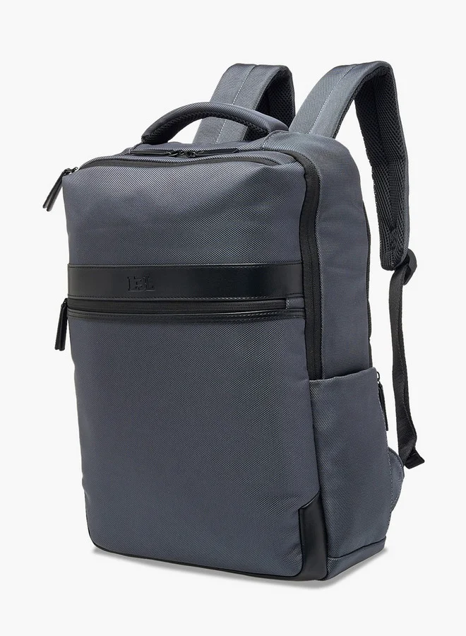 ال بي ال من شو اكسبرس Men Solid Backpack with Adjustable Straps and Zip Closure - 10x31x43 cm