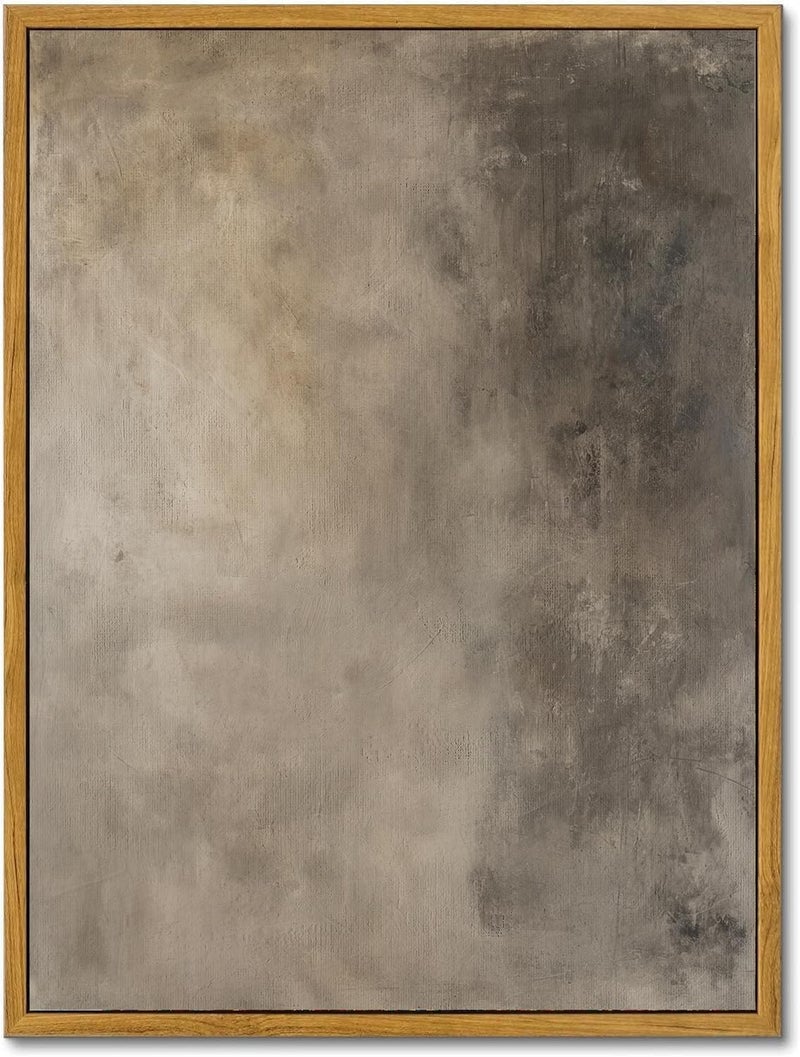 KBKBART Local market compliant trusted quality Framed Neutral Wall Art, Earthy Abstract Canvas Oil Painting, Minimalist Textural Artwork Wall Decor, Neutral Gallery Art Prints for Bedroom Living Room, Gallery, Gifts for Friends or Family Practical experience crafted - Image 1