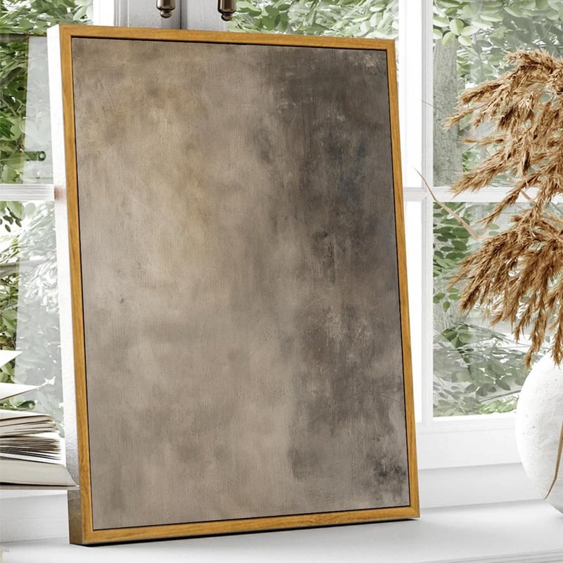 KBKBART Local market compliant trusted quality Framed Neutral Wall Art, Earthy Abstract Canvas Oil Painting, Minimalist Textural Artwork Wall Decor, Neutral Gallery Art Prints for Bedroom Living Room, Gallery, Gifts for Friends or Family Practical experience crafted - Image 4