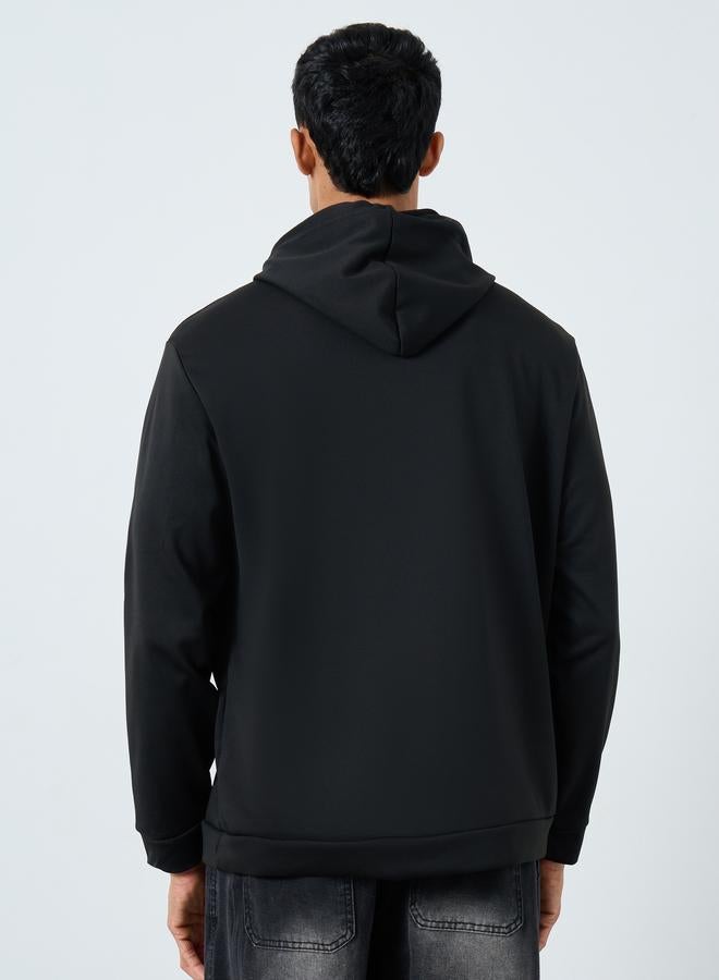 Take Two Men Black Graphic Print Hoodie with Front Pocket - Image 5