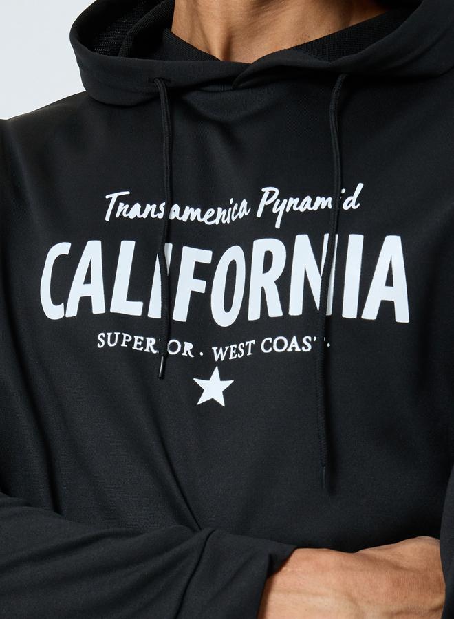 Take Two Men Black Graphic Print Hoodie with Front Pocket - Image 3