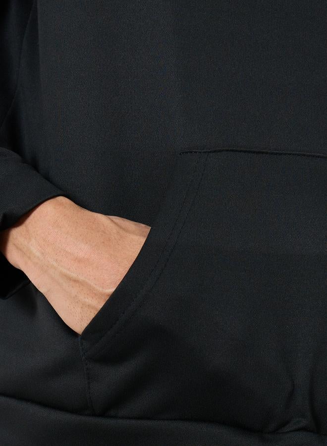 Take Two Men Black Graphic Print Hoodie with Front Pocket - Image 4