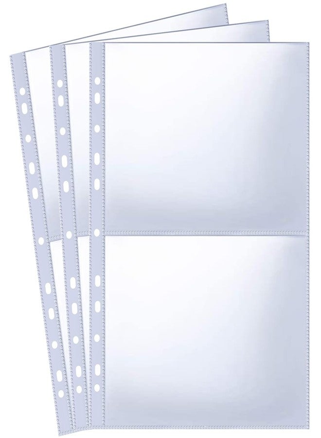 WITHYU 30 Pack 120 Pockets A5 Photo Sleeves for A4 2/3/4 Ring Binder, Ultra-Clear Double-Sided 2 Pocket 219x152 mm Photo Page Protector, Top Loading Photo Album 6x8 Refill Pages - Image 1