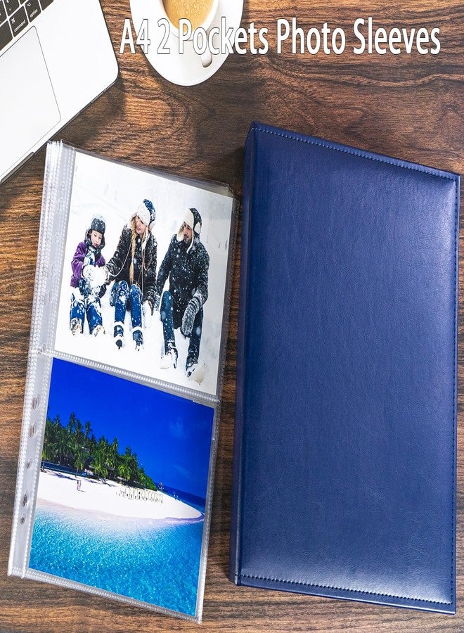 WITHYU 30 Pack 120 Pockets A5 Photo Sleeves for A4 2/3/4 Ring Binder, Ultra-Clear Double-Sided 2 Pocket 219x152 mm Photo Page Protector, Top Loading Photo Album 6x8 Refill Pages - Image 3
