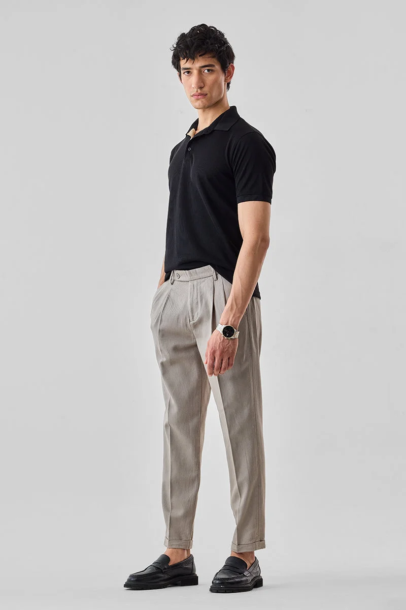 SNITCH Slim Fit 100% Cotton Twill Trousers