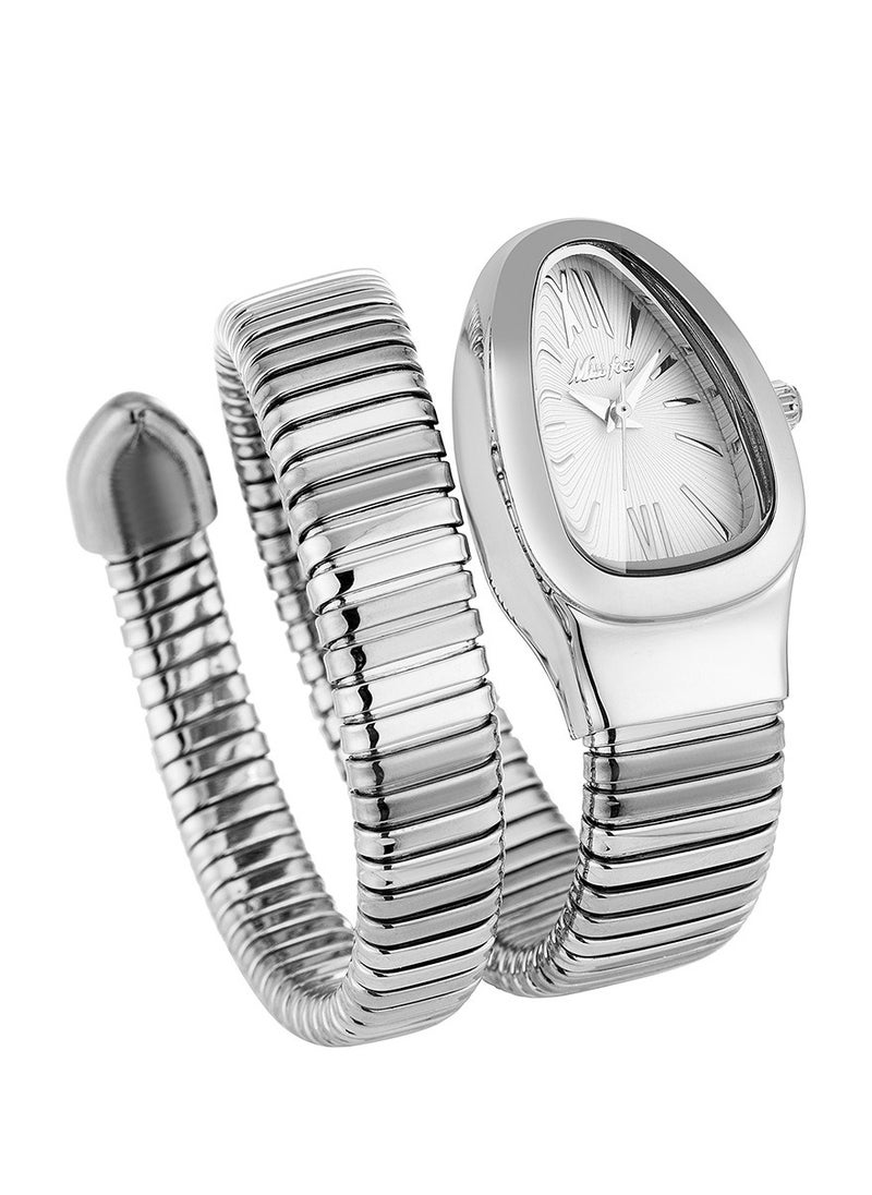 MISS FOX Fashion Snake Shaped Bracelet Watch for Ladies Women's Watch Waterproof Wrap Around Design Accessory  - Image 1