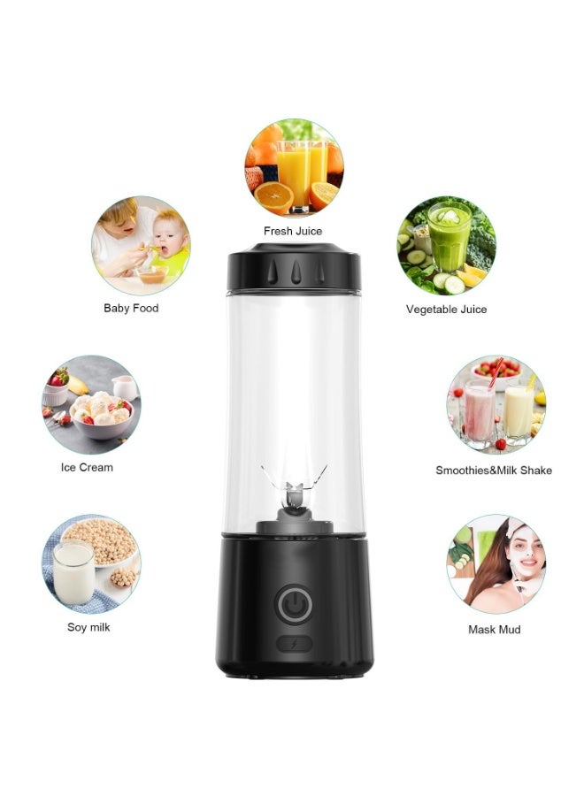 ASIV Portable Blender,USB Rechargeable Personal Mixer for Smoothie and Shakes, Mini Blender with Six Blades for Baby Food,Travel,Gym(Update)  - Image 5