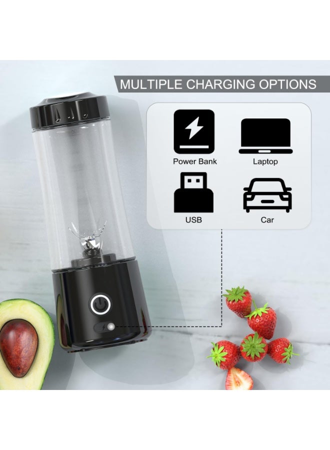 ASIV Portable Blender,USB Rechargeable Personal Mixer for Smoothie and Shakes, Mini Blender with Six Blades for Baby Food,Travel,Gym(Update)  - Image 3