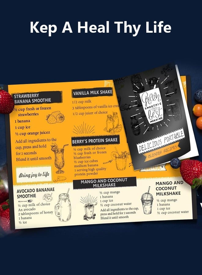 أسيف عصارة محمولة، ترقية البطارية لمدى طويل 2000 مللي أمبير * 2 - خلاط صغير بست شفرات، مناسب لصنع العصائر المثلجة، والشيك، وطعام الأطفال، ضروري للسفر / صالة الألعاب الرياضية (أسود كلاسيكي 400 مل) - Image 5