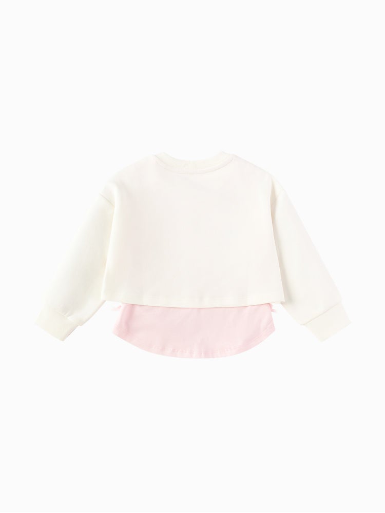 بالابالا سويت شيرت بطبقات مع طبعة للبنات - Image 4