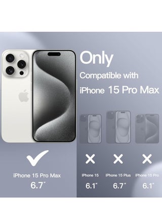 جراب iPhone 15 Pro Max مقاس 6.7 بوصة من الجل السائل السيليكون لهاتف iPhone 15 Pro Max غطاء داخلي من الألياف الدقيقة الناعمة ذات الملمس الحريري المقاوم للخدش، غطاء رقيق مقاوم للصدمات متوافق مع iPhone 1 - view 2