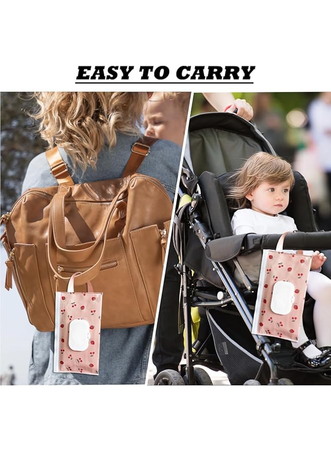 erorex 4 Pack Baby Wipes Dispenser Portable Wipe Pouch Refillable Wipe Holder Baby Wipes Case Waterproof  - Image 5