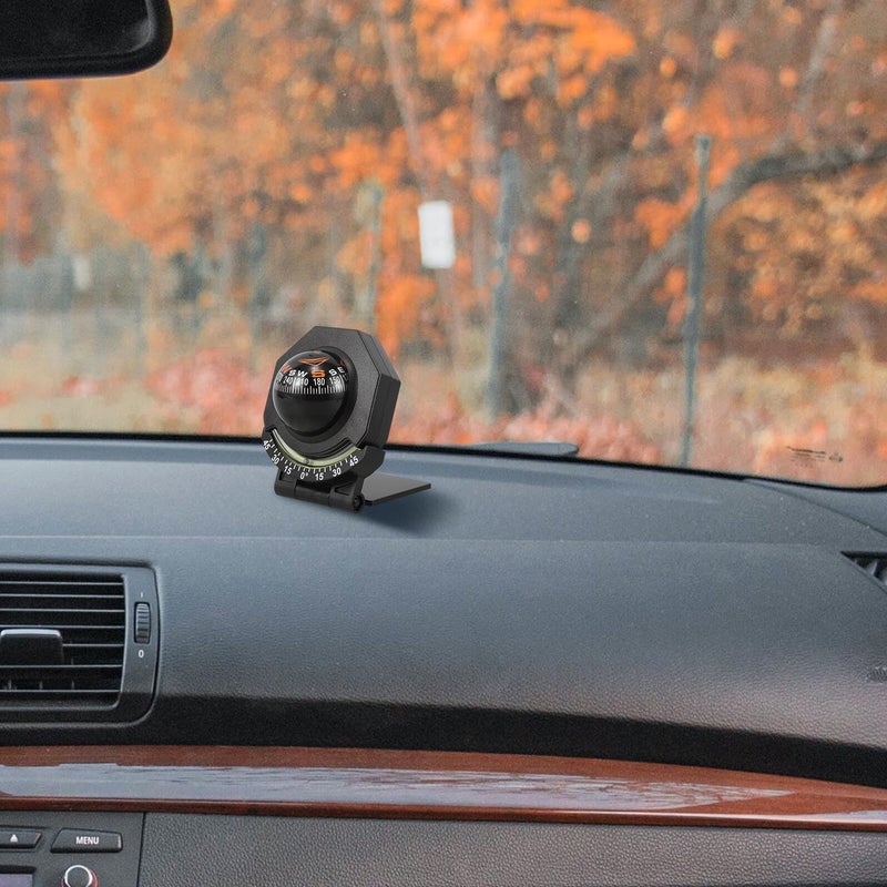 Green Luminous Folding Car Compass with Dash Mount for Marine Off Road Boat Navigation - Image 5