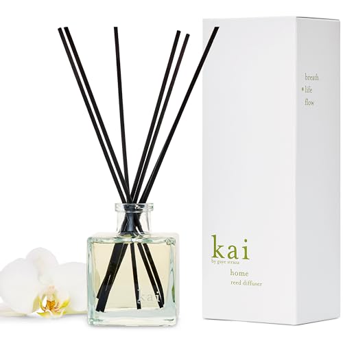kai reed diffuser â€“ a fresh, beautiful, light gardenia scent wrapped in white exotics, 6.75 fl oz | long lasting, serene, vegan, clean and inspired by memories of Hawaiian vacations - Image 1