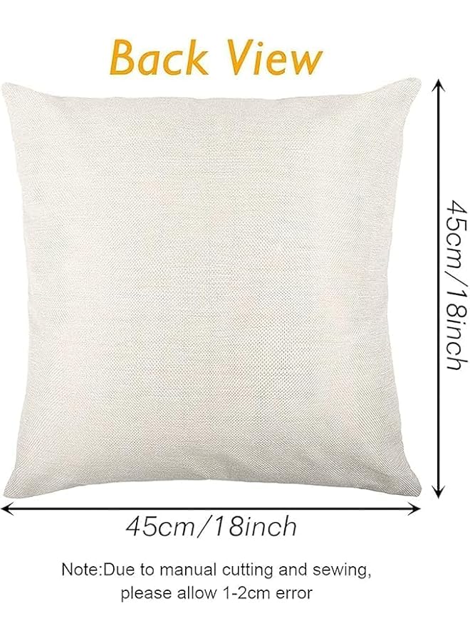 The Bros 4Pcs Pillow Covers, Decorative Geometric Yellow Grey 18 x 18 Inches， Modern Pattern Cotton Polyester Square Pillow Cushion Case for Home Decor Decorations Couch Bed Chair - Image 2