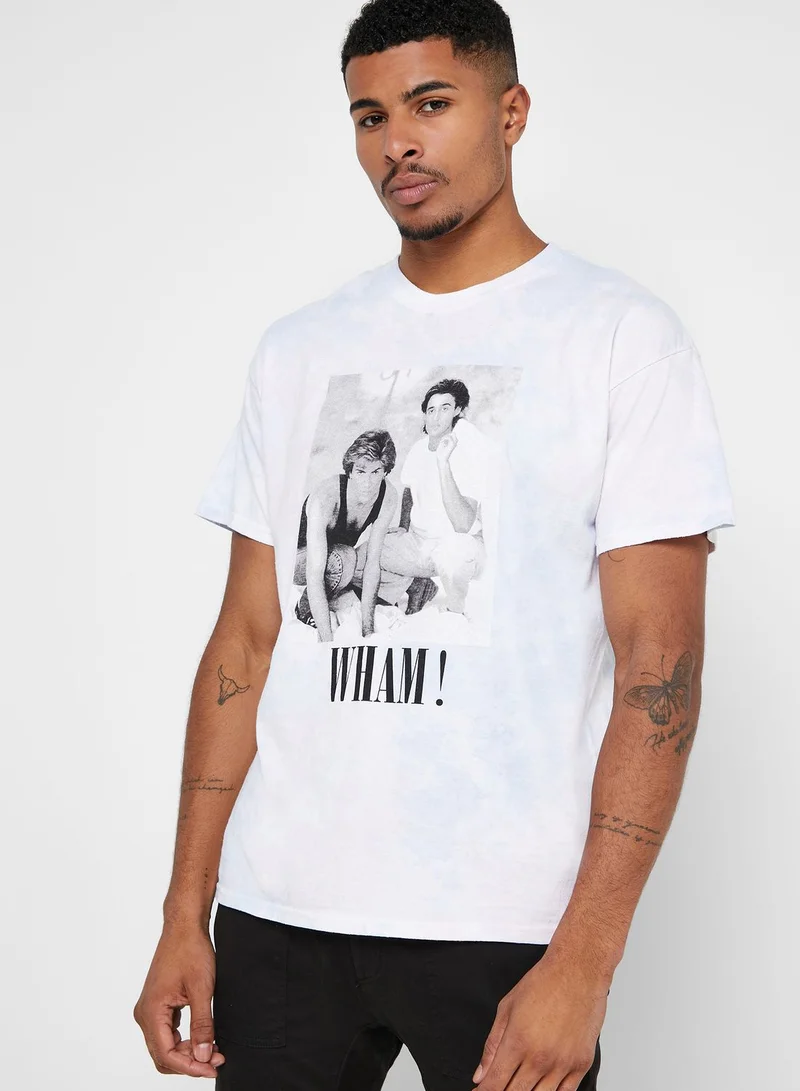 TOPMAN Wham Tie Dye Crew Neck T-Shirt