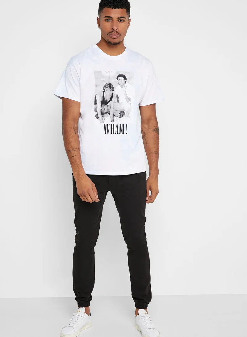 TOPMAN Wham Tie Dye Crew Neck T-Shirt