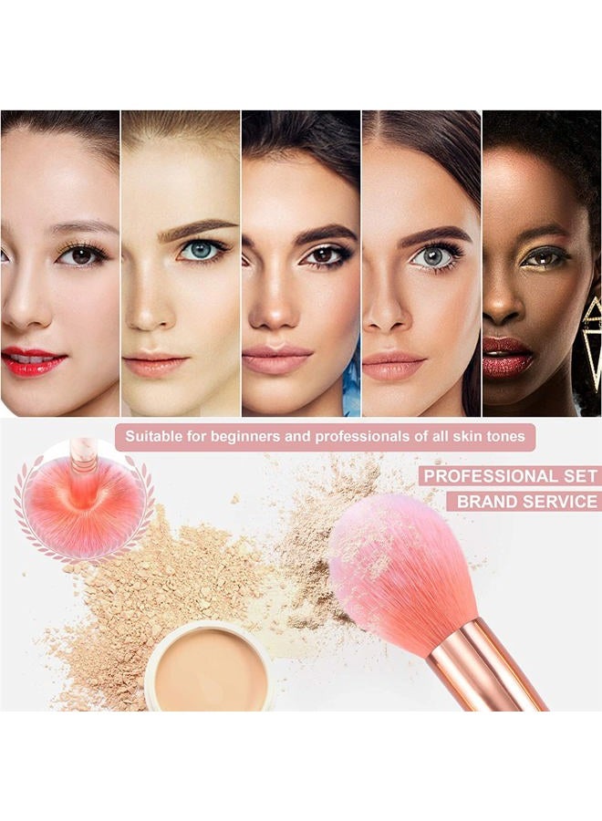 DUAIU Professional Makeup Brushes Set 16PCS Marble Handle with 4PCs Sponge Blenders Foundation Brushes Eyeshadow Brush Lip Brush Silicone Face Mask Brush Make Up Tool - Image 3