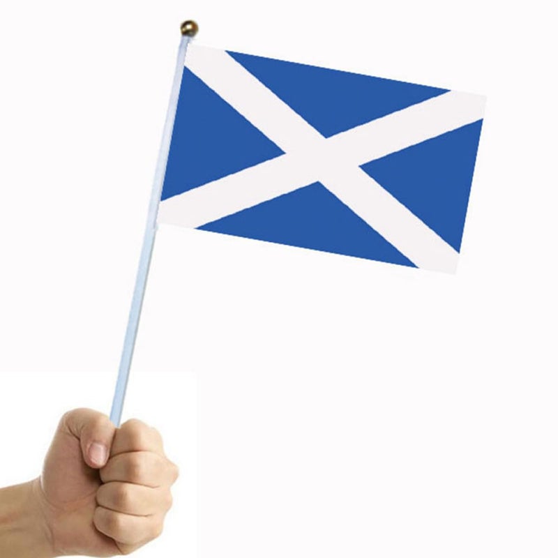 Scottish Hand Held Stick Flags 10pcs 14x21cm For Sports Fans Party Decorations - Image 5
