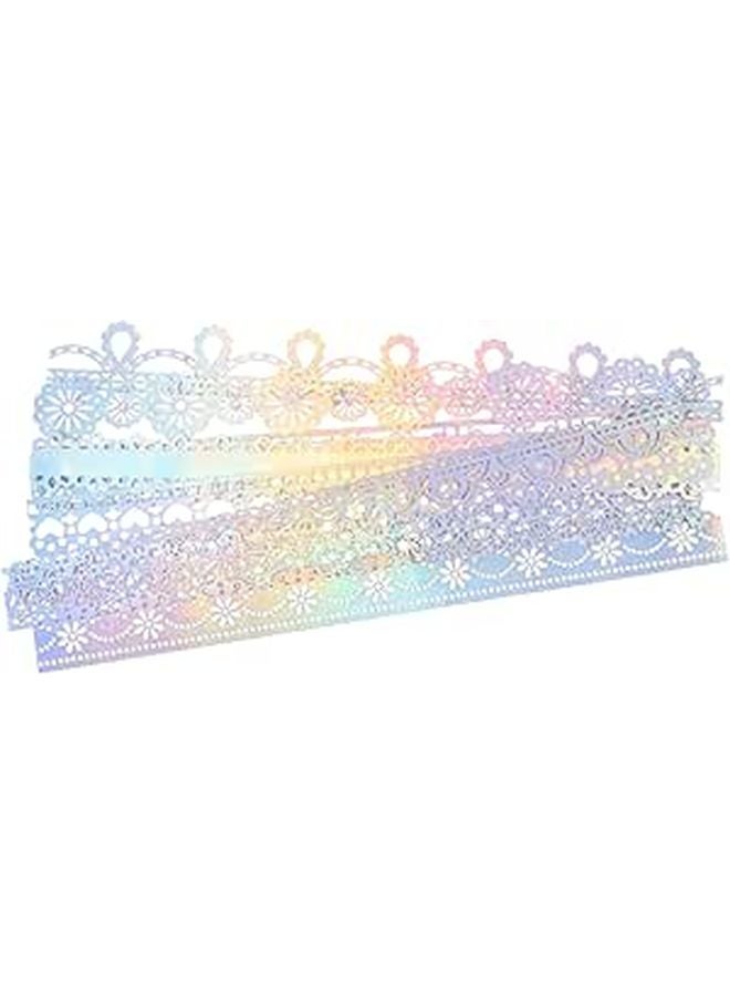 White Decorative Lace Paper Scrapbooking Labels 10Pcs DIY Craft Material for Junk Journals - Image 1