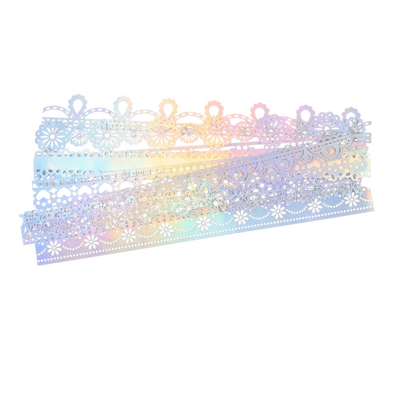 White Decorative Lace Paper Scrapbooking Labels 10Pcs DIY Craft Material for Junk Journals - Image 2