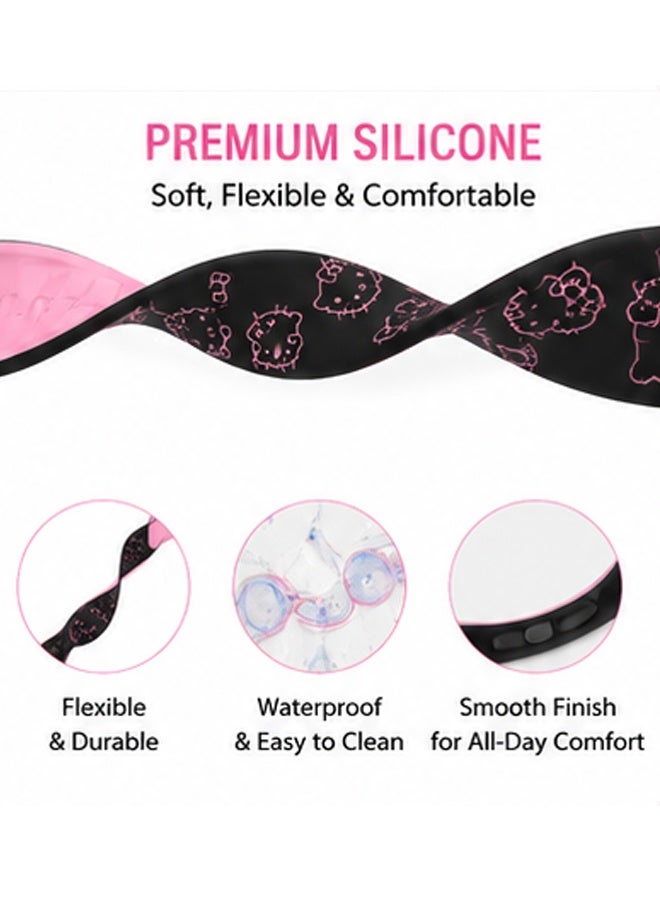 Cute Cat Engraved Band Compatible with Apple Watch Bands for Women 40/38/41/42/46/45/44/49mm, Funny Cartoon Pattern Soft Silicone Sport Strap for iWatch Series 11 10 9 8 7 6 5 4 SE/Ultra 3 2 1 - Image 3