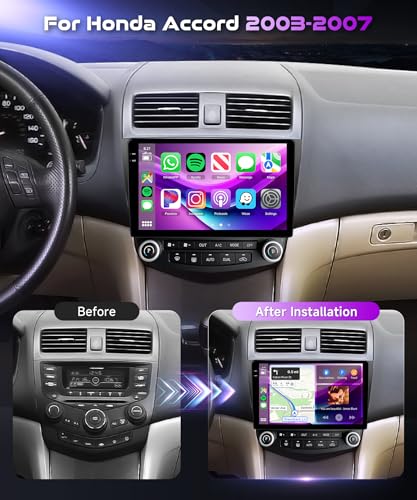 Podofo Android 154G128G for Honda Accord 7th 20032007 Android Car Radio Stereo with Wireless CarplayAndroid Auto 101 Touchscreen WiFi GPS Navigation Backup Camera DSP Bluetooth FMRDS SWC - Image 3