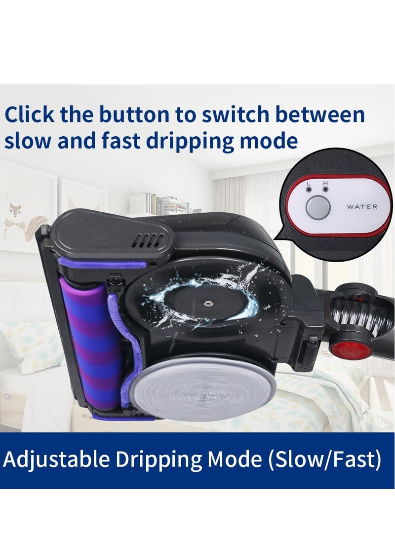Excefore Electric Wet Dry Mopping Head for Dyson V7 V8 V10 V11 V15 Vacuum Cleaner Steam Vacuum Filter Accessory Wet Vacuum Cleaner for Furniture with Detachable Water Tank and Six Reusable Mop Pads  - Image 5