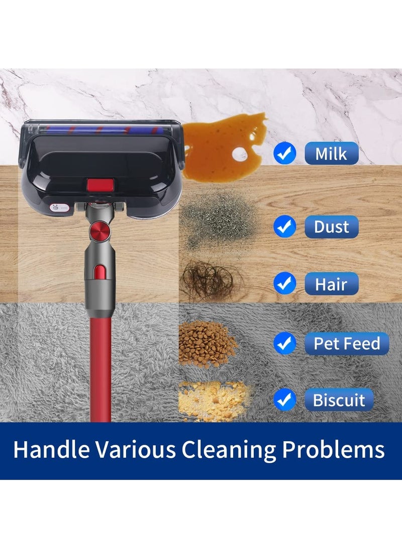 Excefore Electric Wet Dry Mopping Head for Dyson V7 V8 V10 V11 V15 Vacuum Cleaner Steam Vacuum Filter Accessory Wet Vacuum Cleaner for Furniture with Detachable Water Tank and Six Reusable Mop Pads  - Image 2