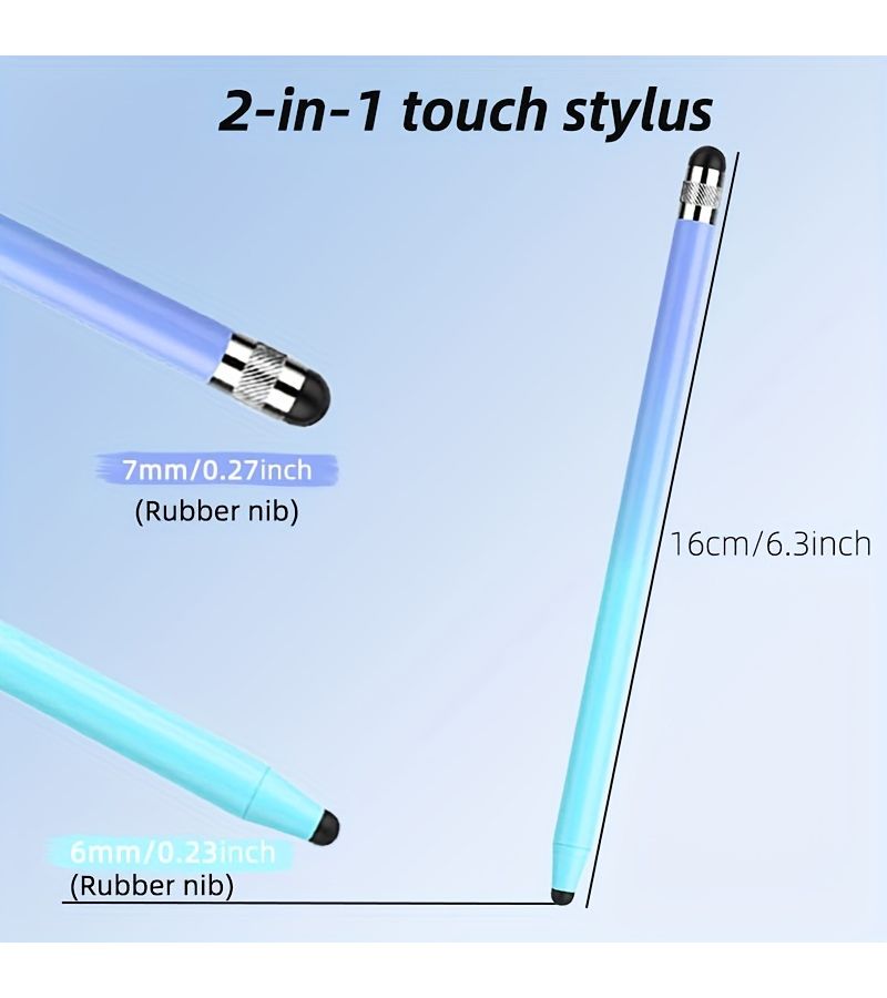 Stylus Pens 2 Pack For Touchscreens Capacitive Phones Tablets Purple Pink - Image 2