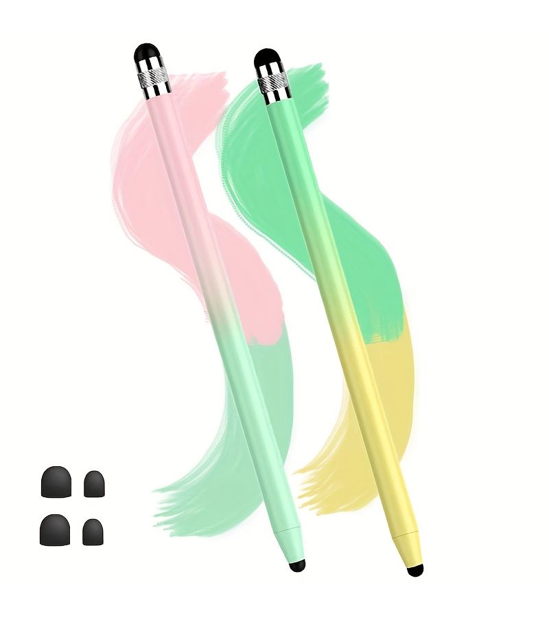 Stylus Pens 2 Pack For Touchscreens Capacitive Phones Tablets Purple Pink - Image 4