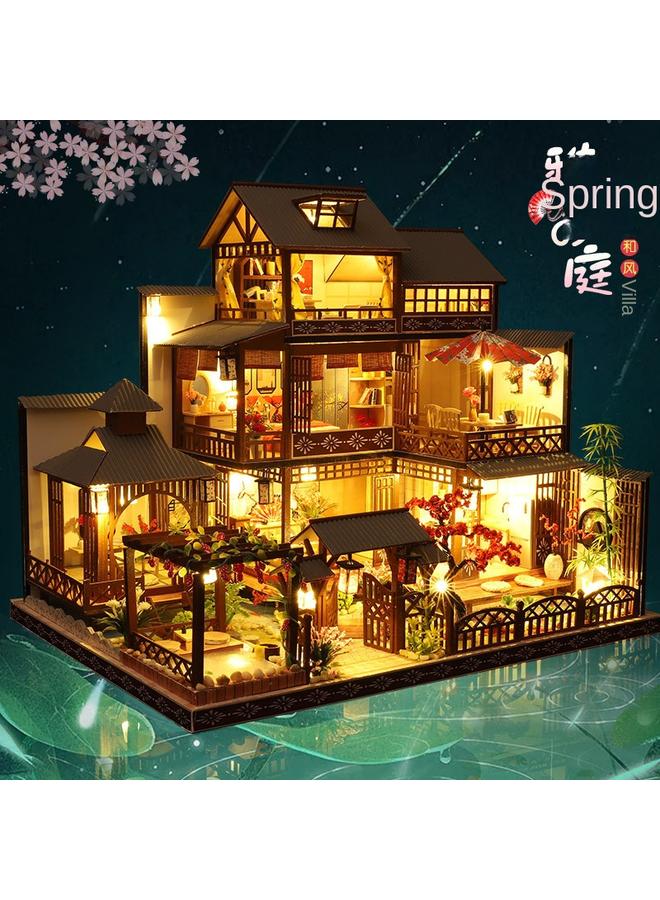 Bluejw DIY Cabin Ya Quan Court Emblem Courtyard Handmade Model Birthday Gift Girl's Antique Villa Doll House - Image 2