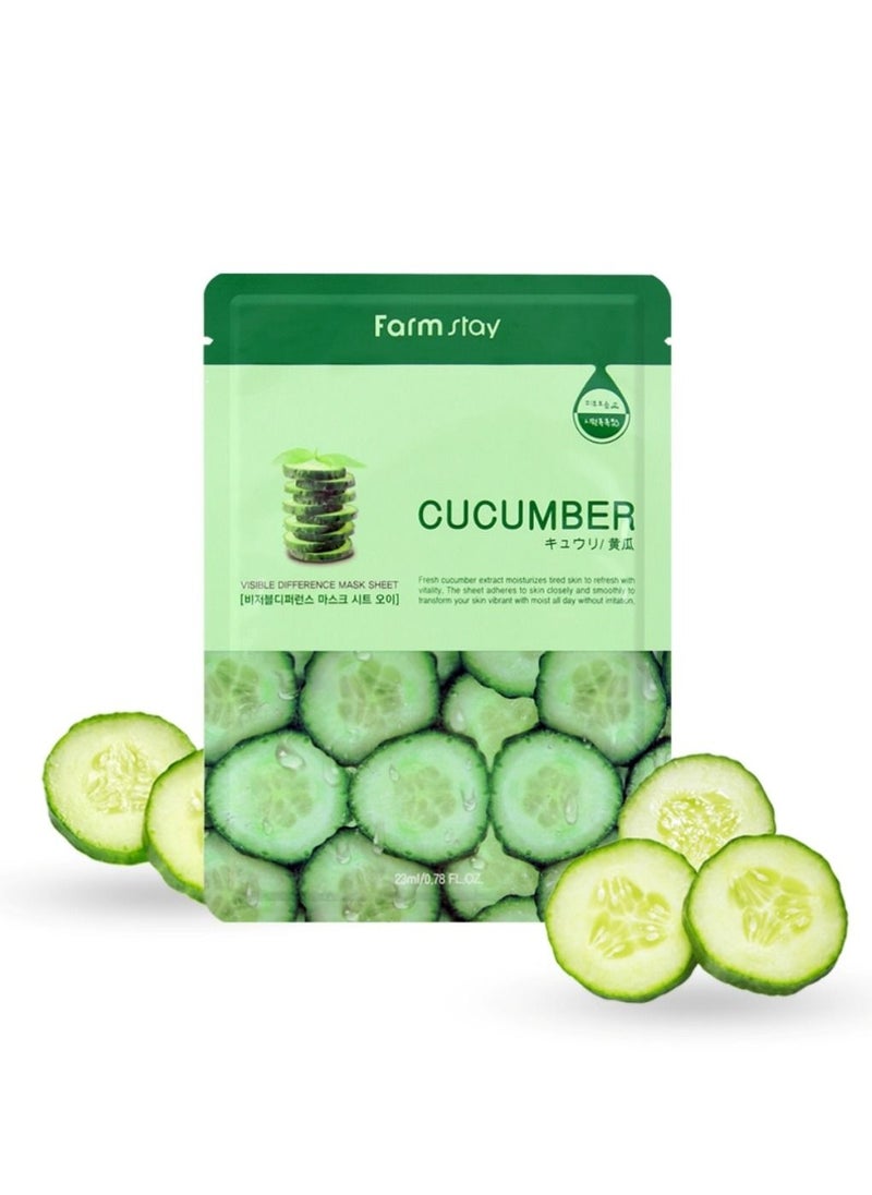 Farm Stay - Visible Difference Cucumber Mask Sheet 23ml - Image 1
