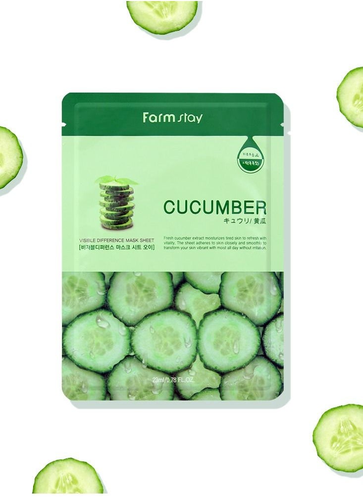Farm Stay - Visible Difference Cucumber Mask Sheet 23ml - Image 1