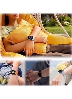 O Ozone (Pack of 5) Silicone Straps For Redmi Watch 3 Active/Redmi Watch 3 Lite Band + Watch Case for Women Men- Black/Dark Green/Dark Blue/Ivory/Pink  - Image 5