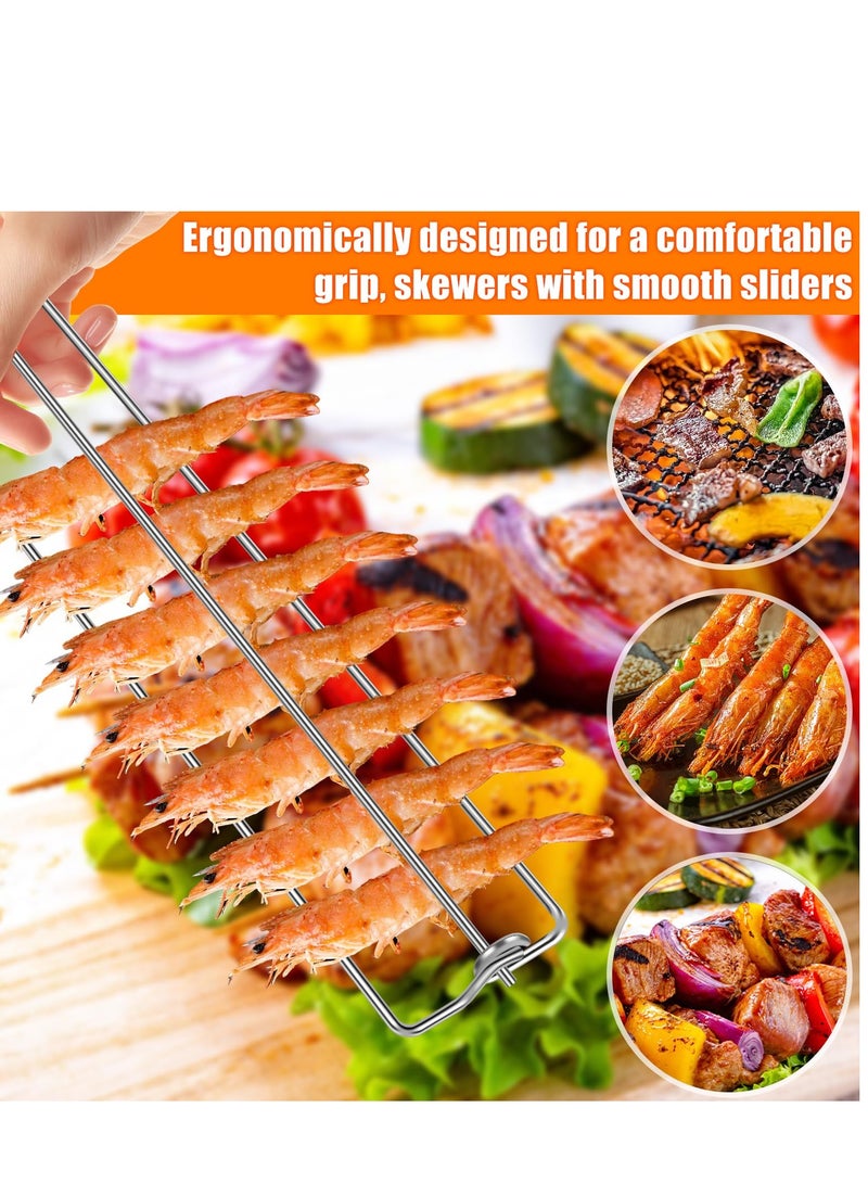 Excefore Chicken Wing BBQ Fork Set, 4Pcs U-Shape Design Grilling Forks for Clamping Wing Rails, Flat BBQ Grilling Tool Set for Outdoor Picnic and Camping  - Image 4