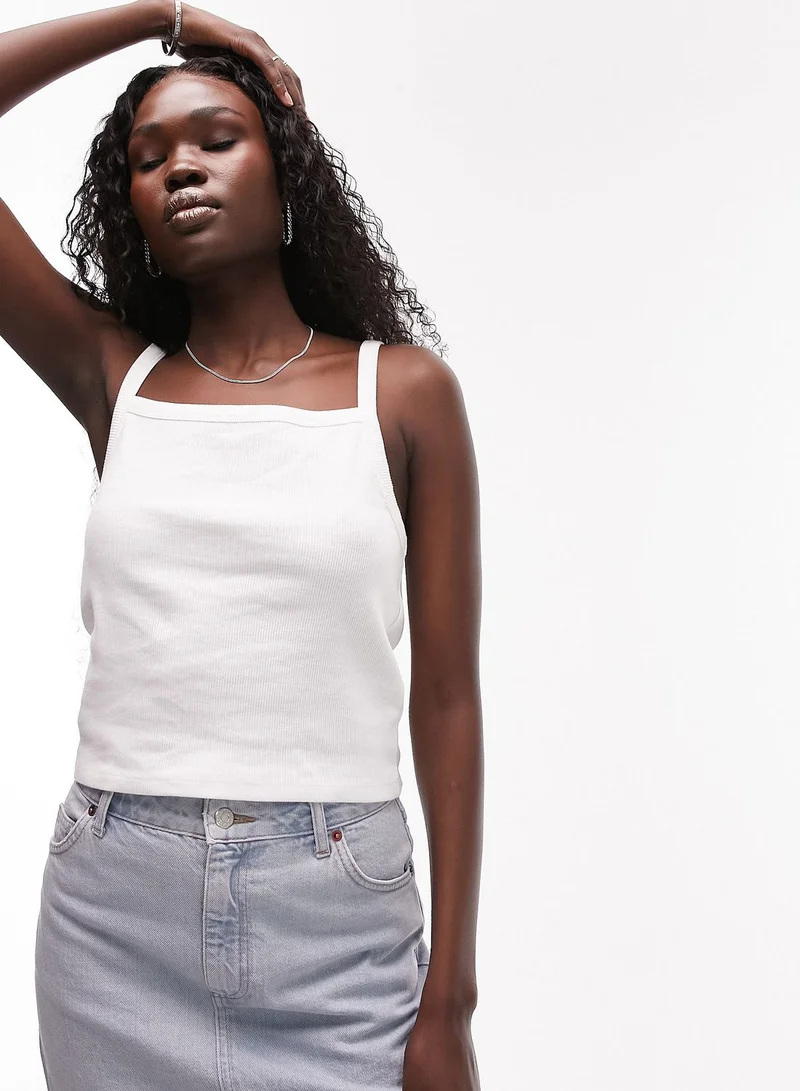 TOPSHOP Ribbed Knitted Tank Top