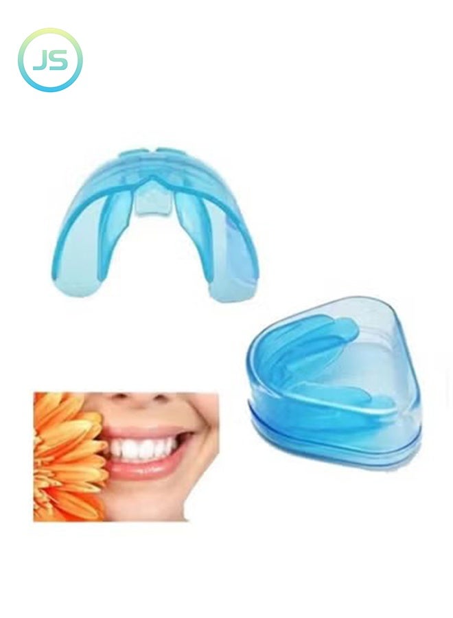 JS Tooth Orthodontic Appliance Trainer, Alignment Braces Mouthpieces Teeth Retainer, Orthodontic Retainer Braces Trainer Alignment Braces Dental Appliance for Adult (Blue) - Image 1