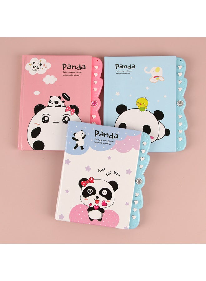 HELPS Cartoon Password Book Children's Girl Heart Cute Diary With Lock Student Creative Stationery Notebook - Image 1