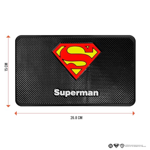 Involve your senses Involve DC Superman Logo Car Non Slip Mat | Car Dashboard Mat | Anti-Slip Rubber Pad | Universal Magic Dashboard Mat | Accessories Sticky Mat for Phone Sunglasses Keys Electronic Devices - Image 4