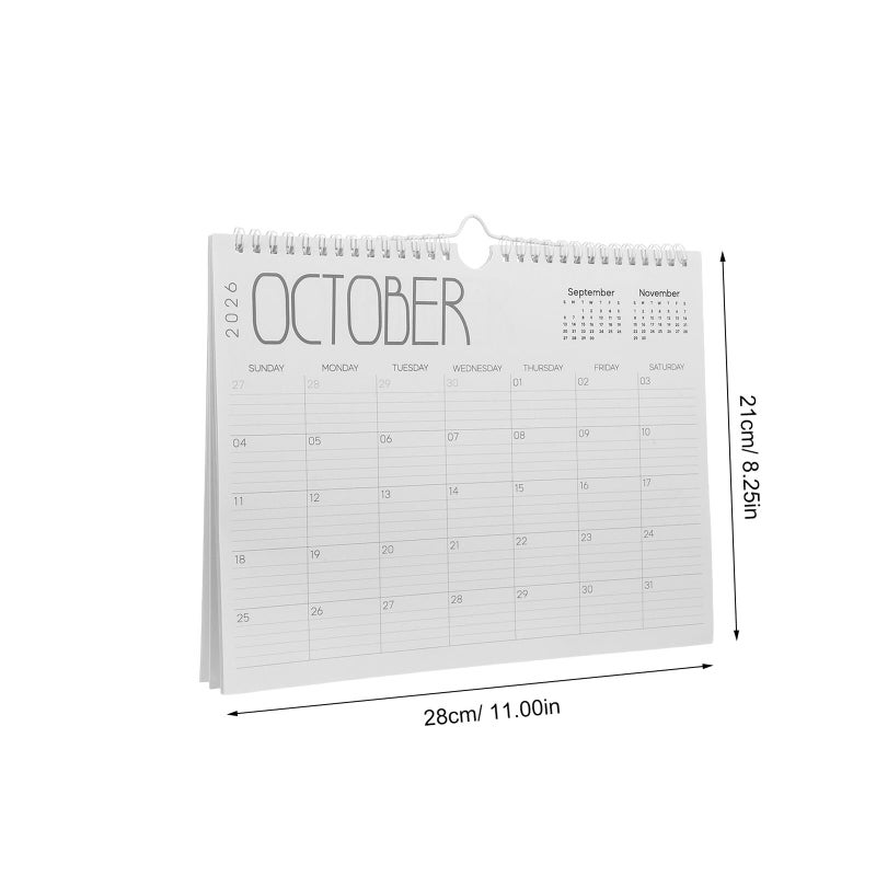 2026 Wall Calendar 12 Month Hanging Planner With Twin Wire Binding International Holidays - Image 3
